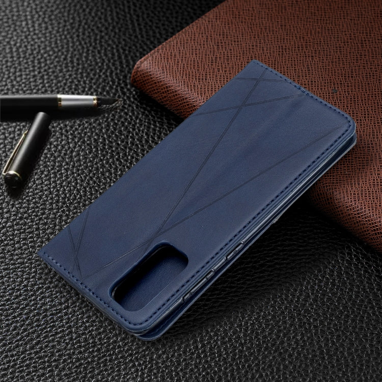 Rhombus Texture Horizontal Flip Magnetic Leather Case with Holder & Card Slots, For Galaxy S20, For Galaxy A71, For Galaxy S20+, For Galaxy S20 Ultra