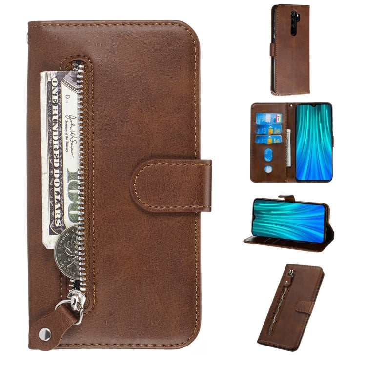 Fashion Calf Texture Zipper Horizontal Flip PU Leather Case, with Holder & Card Slots & Wallet, For Xiaomi Redmi Note 8, For Xiaomi Redmi Note 8 Pro, For Galaxy A10s, For Galaxy A20s