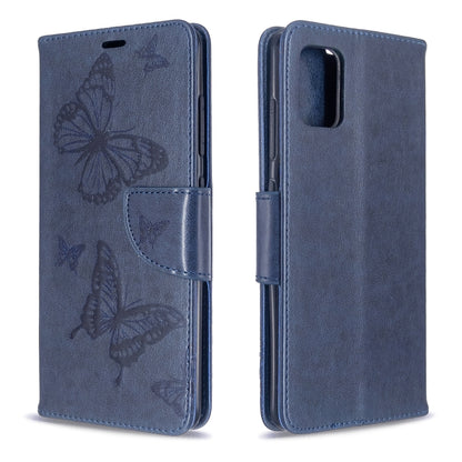 Embossing Two Butterflies Pattern Horizontal Flip PU Leather Case with Holder & Card Slot & Wallet & Lanyard, For Galaxy S20, For Galaxy S20+, For Galaxy A51, For Galaxy A71, For Galaxy S20 Ultra