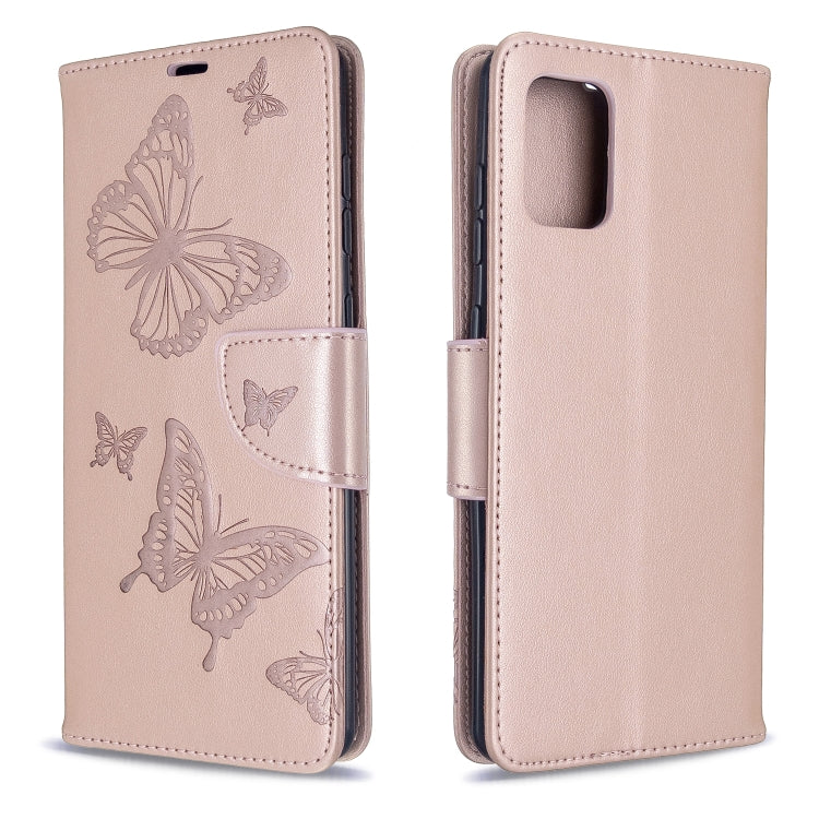 Embossing Two Butterflies Pattern Horizontal Flip PU Leather Case with Holder & Card Slot & Wallet & Lanyard, For Galaxy S20, For Galaxy S20+, For Galaxy A51, For Galaxy A71, For Galaxy S20 Ultra