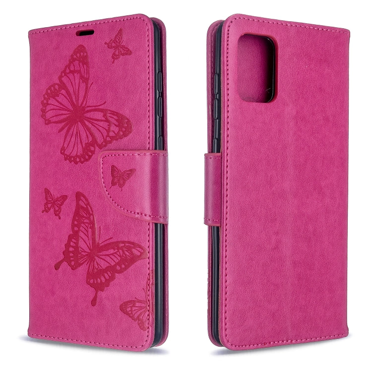 Embossing Two Butterflies Pattern Horizontal Flip PU Leather Case with Holder & Card Slot & Wallet & Lanyard, For Galaxy S20, For Galaxy S20+, For Galaxy A51, For Galaxy A71, For Galaxy S20 Ultra