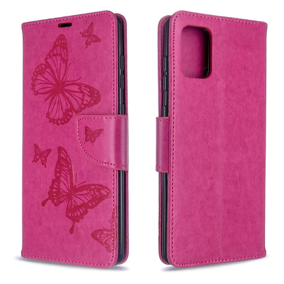 Embossing Two Butterflies Pattern Horizontal Flip PU Leather Case with Holder & Card Slot & Wallet & Lanyard, For Galaxy S20, For Galaxy S20+, For Galaxy A51, For Galaxy A71, For Galaxy S20 Ultra