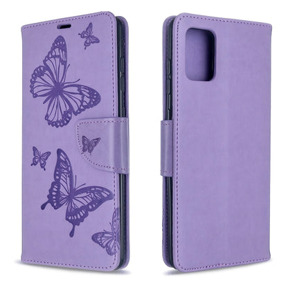 Embossing Two Butterflies Pattern Horizontal Flip PU Leather Case with Holder & Card Slot & Wallet & Lanyard, For Galaxy S20, For Galaxy S20+, For Galaxy A51, For Galaxy A71, For Galaxy S20 Ultra