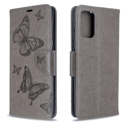 Embossing Two Butterflies Pattern Horizontal Flip PU Leather Case with Holder & Card Slot & Wallet & Lanyard, For Galaxy S20, For Galaxy S20+, For Galaxy A51, For Galaxy A71, For Galaxy S20 Ultra