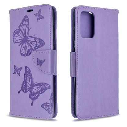 Embossing Two Butterflies Pattern Horizontal Flip PU Leather Case with Holder & Card Slot & Wallet & Lanyard, For Galaxy S20, For Galaxy S20+, For Galaxy A51, For Galaxy A71, For Galaxy S20 Ultra