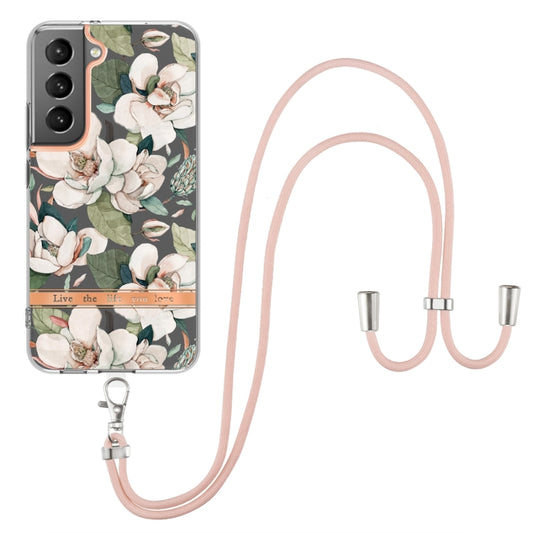 Flowers Series TPU Phone Case with Lanyard, For Samsung Galaxy S22 5G, For Samsung Galaxy S22+ 5G, For Samsung Galaxy S22 Ultra 5G, For Samsung Galaxy S21 5G, For Samsung Galaxy S21+ 5G, For Samsung Galaxy S21 Ultra 5G, For Samsung Galaxy S21 FE 5G    ...