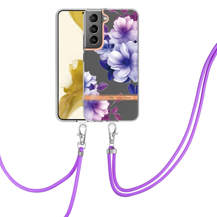 Flowers Series TPU Phone Case with Lanyard, For Samsung Galaxy S22 5G, For Samsung Galaxy S22+ 5G, For Samsung Galaxy S22 Ultra 5G, For Samsung Galaxy S21 5G, For Samsung Galaxy S21+ 5G, For Samsung Galaxy S21 Ultra 5G, For Samsung Galaxy S21 FE 5G    ...