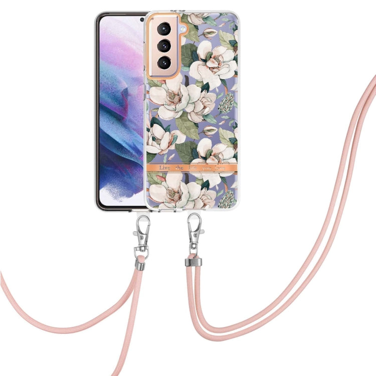 Flowers Series TPU Phone Case with Lanyard, For Samsung Galaxy S22 5G, For Samsung Galaxy S22+ 5G, For Samsung Galaxy S22 Ultra 5G, For Samsung Galaxy S21 5G, For Samsung Galaxy S21+ 5G, For Samsung Galaxy S21 Ultra 5G, For Samsung Galaxy S21 FE 5G    ...