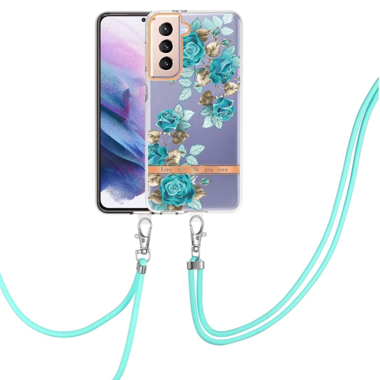 Flowers Series TPU Phone Case with Lanyard, For Samsung Galaxy S22 5G, For Samsung Galaxy S22+ 5G, For Samsung Galaxy S22 Ultra 5G, For Samsung Galaxy S21 5G, For Samsung Galaxy S21+ 5G, For Samsung Galaxy S21 Ultra 5G, For Samsung Galaxy S21 FE 5G    ...