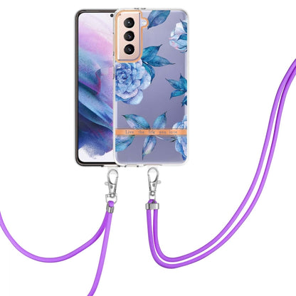 Flowers Series TPU Phone Case with Lanyard, For Samsung Galaxy S22 5G, For Samsung Galaxy S22+ 5G, For Samsung Galaxy S22 Ultra 5G, For Samsung Galaxy S21 5G, For Samsung Galaxy S21+ 5G, For Samsung Galaxy S21 Ultra 5G, For Samsung Galaxy S21 FE 5G    ...