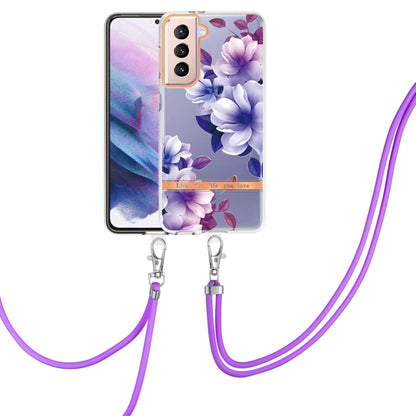 Flowers Series TPU Phone Case with Lanyard, For Samsung Galaxy S22 5G, For Samsung Galaxy S22+ 5G, For Samsung Galaxy S22 Ultra 5G, For Samsung Galaxy S21 5G, For Samsung Galaxy S21+ 5G, For Samsung Galaxy S21 Ultra 5G, For Samsung Galaxy S21 FE 5G    ...