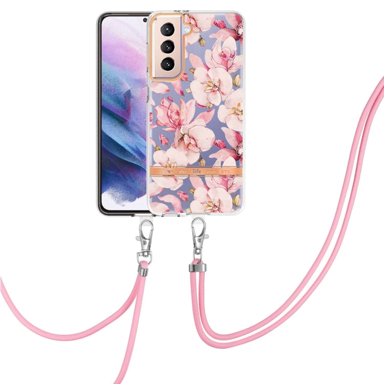 Flowers Series TPU Phone Case with Lanyard, For Samsung Galaxy S22 5G, For Samsung Galaxy S22+ 5G, For Samsung Galaxy S22 Ultra 5G, For Samsung Galaxy S21 5G, For Samsung Galaxy S21+ 5G, For Samsung Galaxy S21 Ultra 5G, For Samsung Galaxy S21 FE 5G    ...