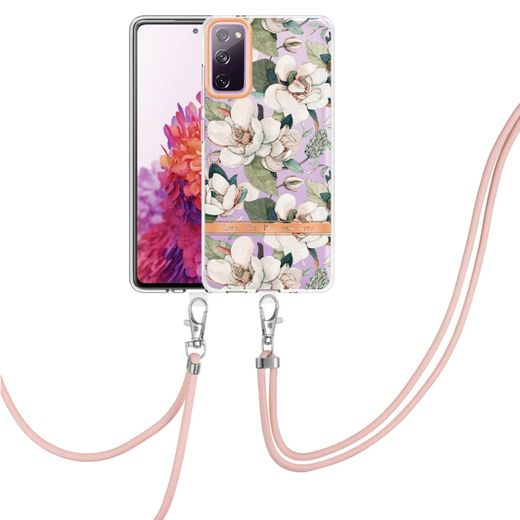 Flowers Series TPU Phone Case with Lanyard, For Samsung Galaxy S20+ 5G, For Samsung Galaxy S20 Ultra 5G, For Samsung Galaxy S20 FE 5G / 4G, For Samsung Galaxy A02s 166mm, For Samsung Galaxy A03s 166mm, For Samsung Galaxy A12, For Samsung Galaxy A13 5G ...