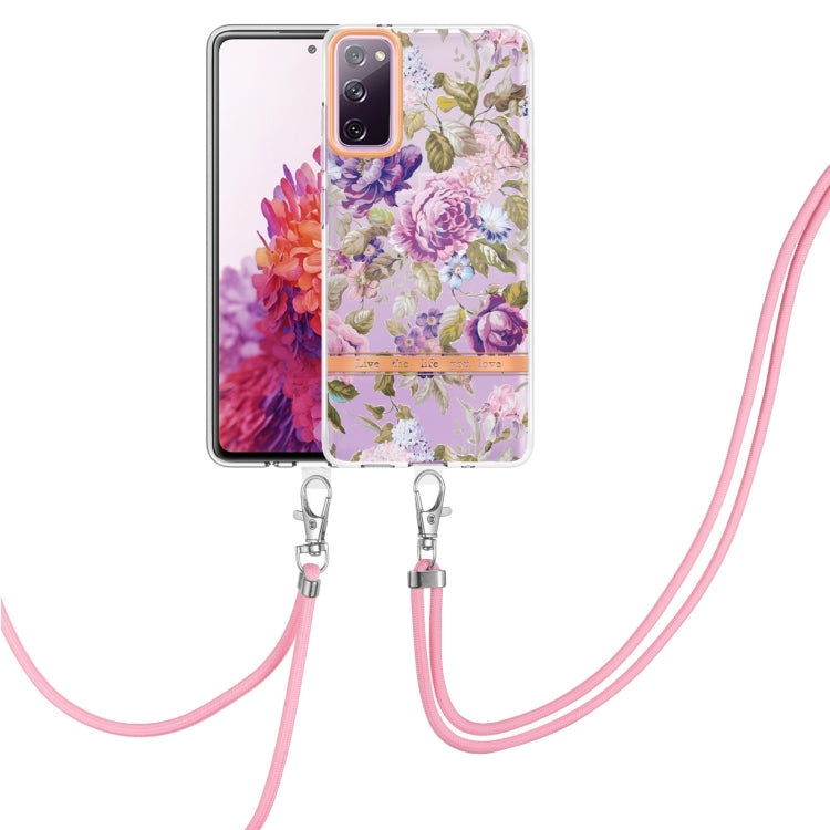 Flowers Series TPU Phone Case with Lanyard, For Samsung Galaxy S20+ 5G, For Samsung Galaxy S20 Ultra 5G, For Samsung Galaxy S20 FE 5G / 4G, For Samsung Galaxy A02s 166mm, For Samsung Galaxy A03s 166mm, For Samsung Galaxy A12, For Samsung Galaxy A13 5G ...