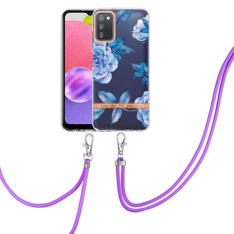 Flowers Series TPU Phone Case with Lanyard, For Samsung Galaxy S20+ 5G, For Samsung Galaxy S20 Ultra 5G, For Samsung Galaxy S20 FE 5G / 4G, For Samsung Galaxy A02s 166mm, For Samsung Galaxy A03s 166mm, For Samsung Galaxy A12, For Samsung Galaxy A13 5G ...