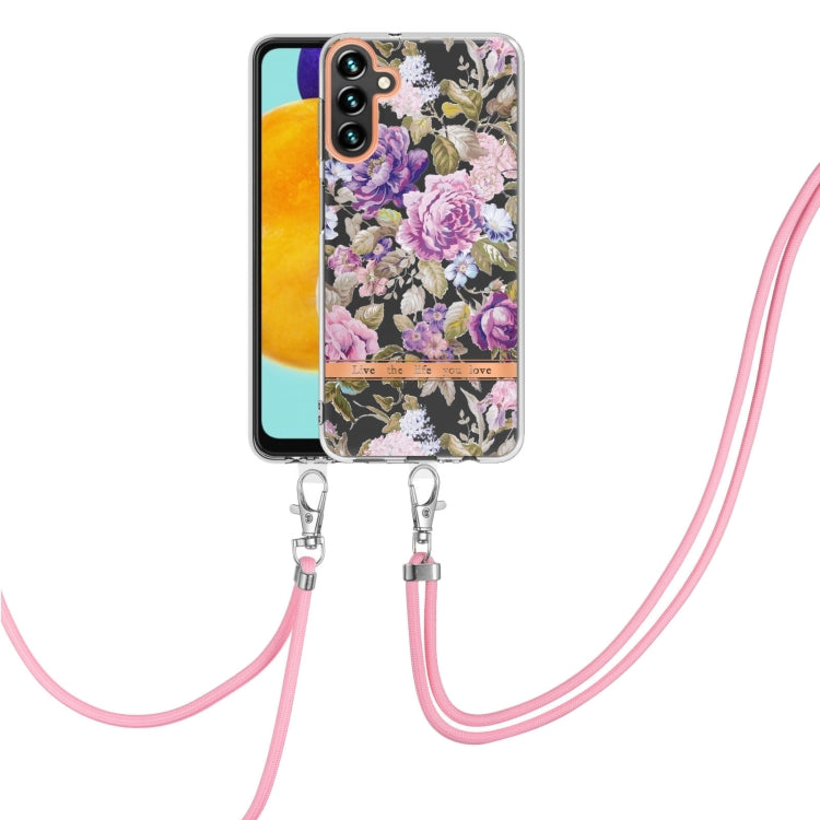 Flowers Series TPU Phone Case with Lanyard, For Samsung Galaxy S20+ 5G, For Samsung Galaxy S20 Ultra 5G, For Samsung Galaxy S20 FE 5G / 4G, For Samsung Galaxy A02s 166mm, For Samsung Galaxy A03s 166mm, For Samsung Galaxy A12, For Samsung Galaxy A13 5G ...