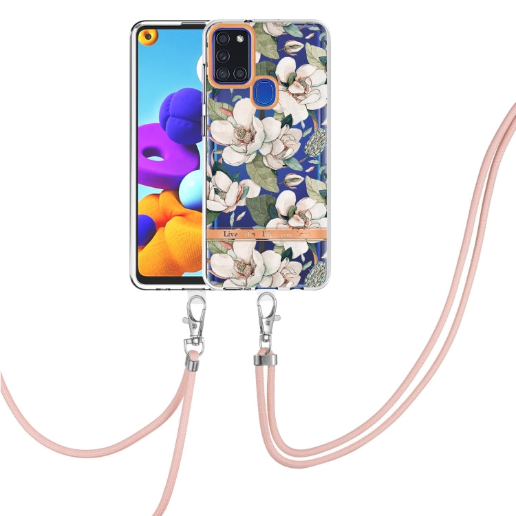 Flowers Series TPU Phone Case with Lanyard, For Samsung Galaxy S20+ 5G, For Samsung Galaxy S20 Ultra 5G, For Samsung Galaxy S20 FE 5G / 4G, For Samsung Galaxy A02s 166mm, For Samsung Galaxy A03s 166mm, For Samsung Galaxy A12, For Samsung Galaxy A13 5G ...
