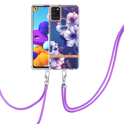 Flowers Series TPU Phone Case with Lanyard, For Samsung Galaxy S20+ 5G, For Samsung Galaxy S20 Ultra 5G, For Samsung Galaxy S20 FE 5G / 4G, For Samsung Galaxy A02s 166mm, For Samsung Galaxy A03s 166mm, For Samsung Galaxy A12, For Samsung Galaxy A13 5G ...