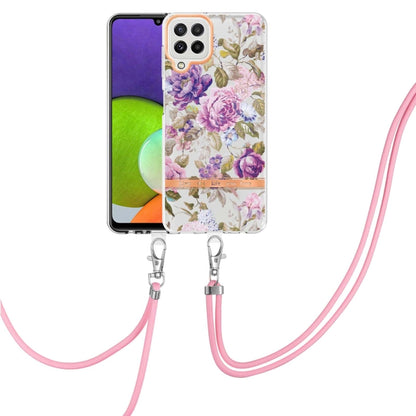 Flowers Series TPU Phone Case with Lanyard, For Samsung Galaxy A22 4G, For Samsung Galaxy A22 5G, For Samsung Galaxy A32 4G, For Samsung Galaxy A32 5G, For Samsung Galaxy A33 5G, For Samsung Galaxy A52 5G / 4G, For Samsung Galaxy A53 5G                ...