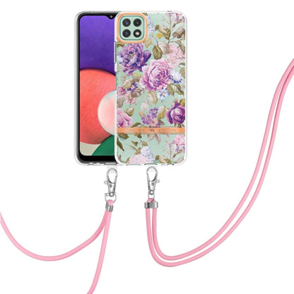 Flowers Series TPU Phone Case with Lanyard, For Samsung Galaxy A22 4G, For Samsung Galaxy A22 5G, For Samsung Galaxy A32 4G, For Samsung Galaxy A32 5G, For Samsung Galaxy A33 5G, For Samsung Galaxy A52 5G / 4G, For Samsung Galaxy A53 5G                ...