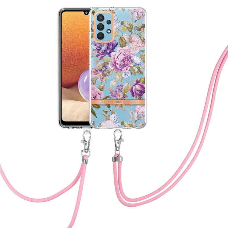 Flowers Series TPU Phone Case with Lanyard, For Samsung Galaxy A22 4G, For Samsung Galaxy A22 5G, For Samsung Galaxy A32 4G, For Samsung Galaxy A32 5G, For Samsung Galaxy A33 5G, For Samsung Galaxy A52 5G / 4G, For Samsung Galaxy A53 5G                ...