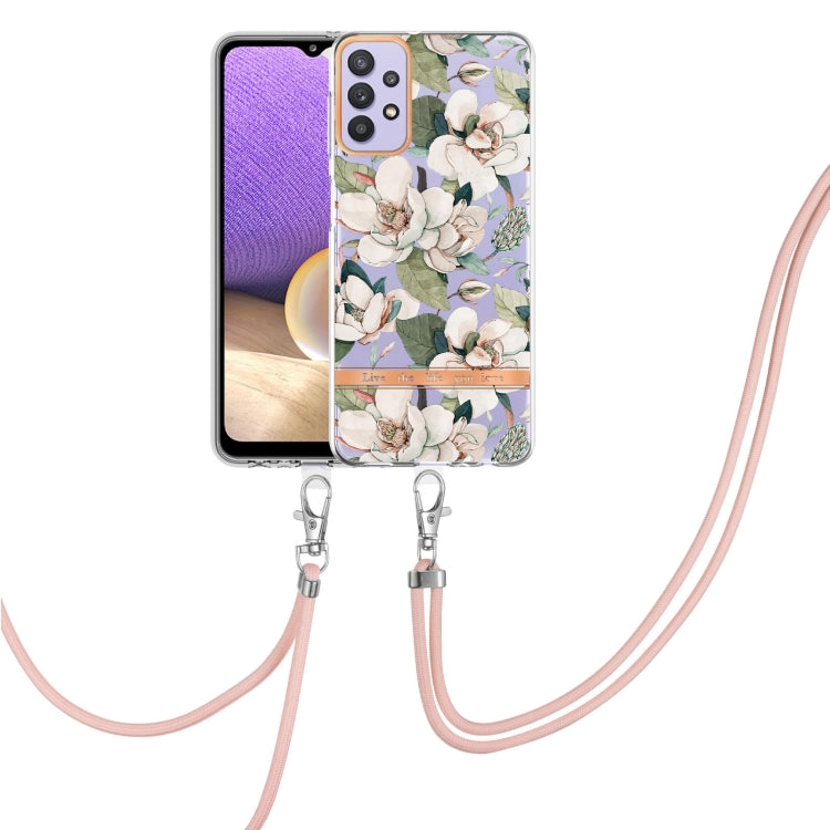Flowers Series TPU Phone Case with Lanyard, For Samsung Galaxy A22 4G, For Samsung Galaxy A22 5G, For Samsung Galaxy A32 4G, For Samsung Galaxy A32 5G, For Samsung Galaxy A33 5G, For Samsung Galaxy A52 5G / 4G, For Samsung Galaxy A53 5G                ...