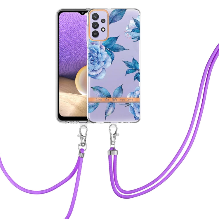 Flowers Series TPU Phone Case with Lanyard, For Samsung Galaxy A22 4G, For Samsung Galaxy A22 5G, For Samsung Galaxy A32 4G, For Samsung Galaxy A32 5G, For Samsung Galaxy A33 5G, For Samsung Galaxy A52 5G / 4G, For Samsung Galaxy A53 5G                ...