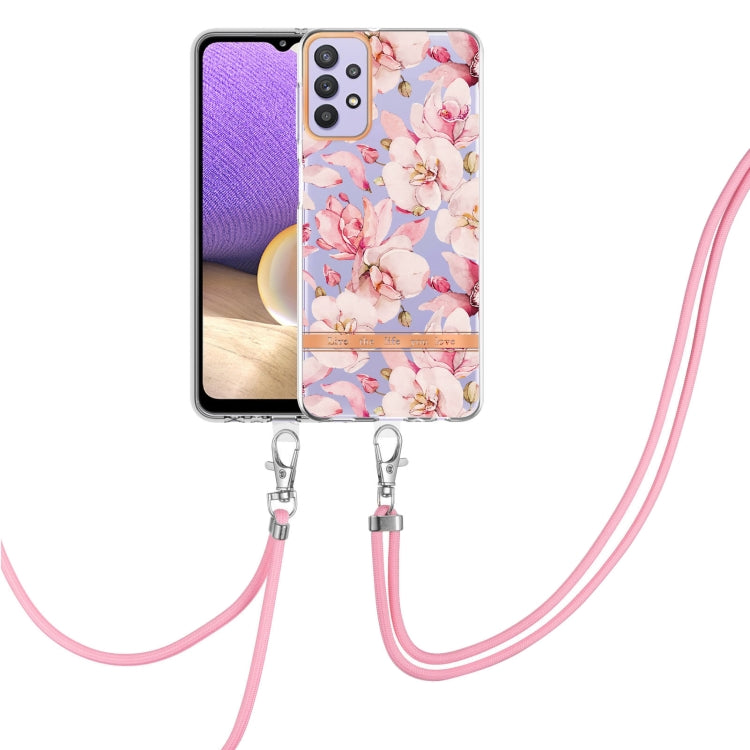 Flowers Series TPU Phone Case with Lanyard, For Samsung Galaxy A22 4G, For Samsung Galaxy A22 5G, For Samsung Galaxy A32 4G, For Samsung Galaxy A32 5G, For Samsung Galaxy A33 5G, For Samsung Galaxy A52 5G / 4G, For Samsung Galaxy A53 5G                ...