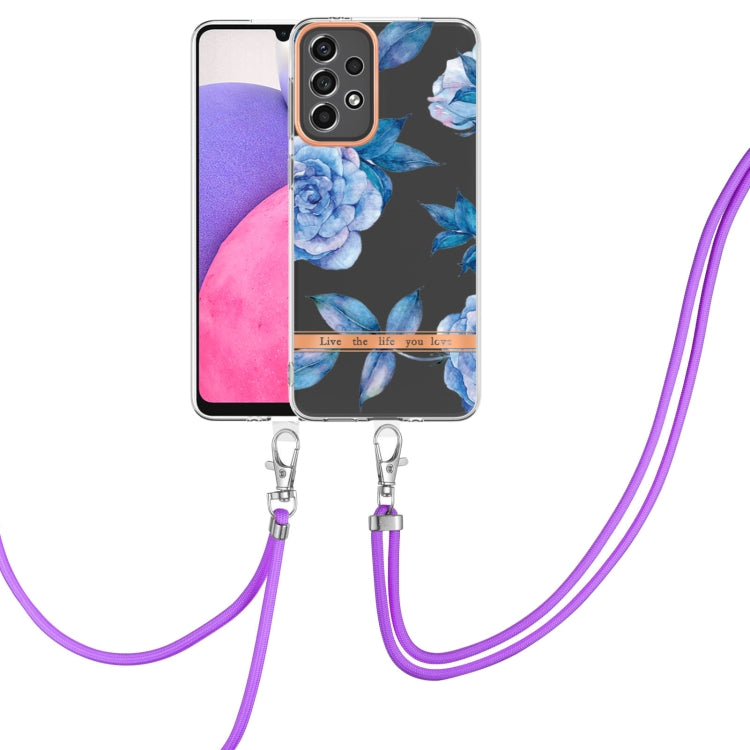 Flowers Series TPU Phone Case with Lanyard, For Samsung Galaxy A22 4G, For Samsung Galaxy A22 5G, For Samsung Galaxy A32 4G, For Samsung Galaxy A32 5G, For Samsung Galaxy A33 5G, For Samsung Galaxy A52 5G / 4G, For Samsung Galaxy A53 5G                ...