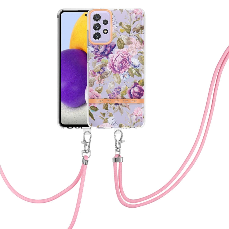 Flowers Series TPU Phone Case with Lanyard, For Samsung Galaxy A22 4G, For Samsung Galaxy A22 5G, For Samsung Galaxy A32 4G, For Samsung Galaxy A32 5G, For Samsung Galaxy A33 5G, For Samsung Galaxy A52 5G / 4G, For Samsung Galaxy A53 5G                ...