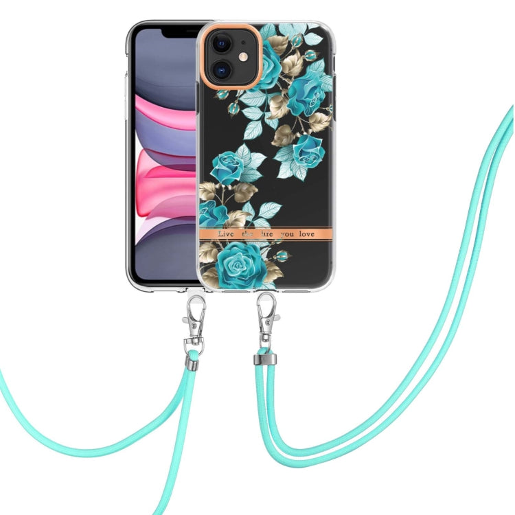 Flowers Series TPU Phone Case with Lanyard, For iPhone 11, For iPhone 11 Pro Max, For iPhone 12 Pro Max, For iPhone 12, For iPhone 13, For iPhone 13 mini, For iPhone 13 Pro, For iPhone 13 Pro Max