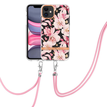Flowers Series TPU Phone Case with Lanyard, For iPhone 11, For iPhone 11 Pro Max, For iPhone 12 Pro Max, For iPhone 12, For iPhone 13, For iPhone 13 mini, For iPhone 13 Pro, For iPhone 13 Pro Max