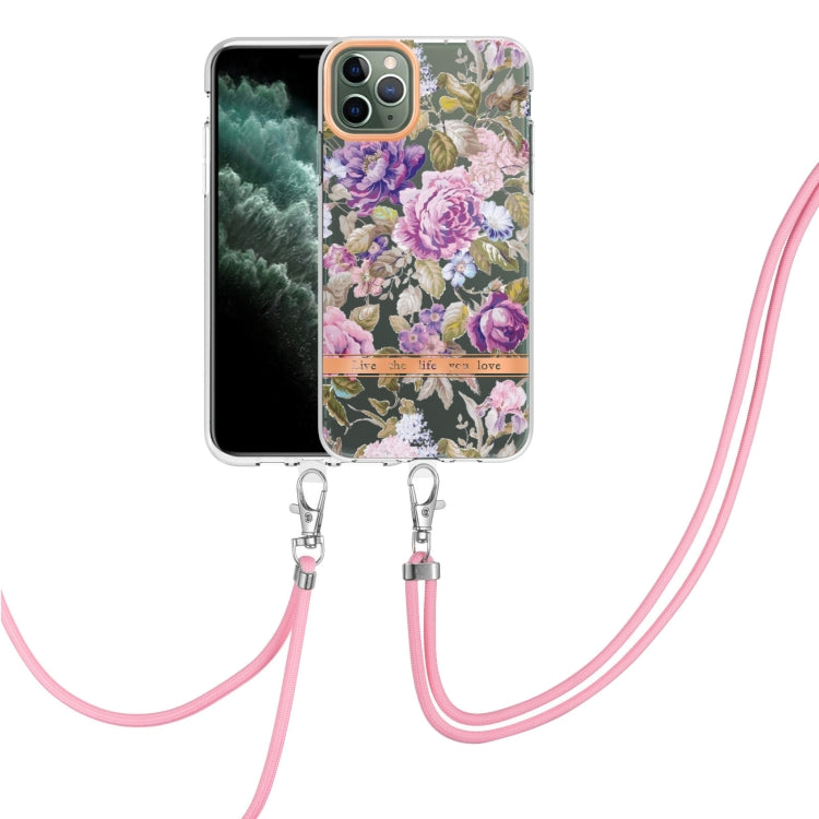 Flowers Series TPU Phone Case with Lanyard, For iPhone 11, For iPhone 11 Pro Max, For iPhone 12 Pro Max, For iPhone 12, For iPhone 13, For iPhone 13 mini, For iPhone 13 Pro, For iPhone 13 Pro Max