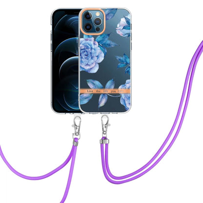 Flowers Series TPU Phone Case with Lanyard, For iPhone 11, For iPhone 11 Pro Max, For iPhone 12 Pro Max, For iPhone 12, For iPhone 13, For iPhone 13 mini, For iPhone 13 Pro, For iPhone 13 Pro Max