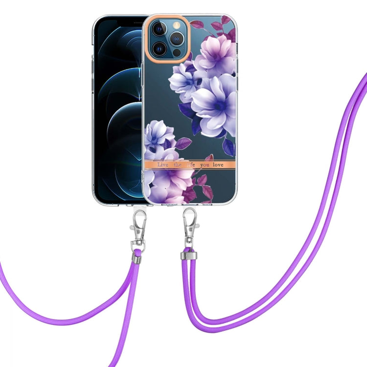 Flowers Series TPU Phone Case with Lanyard, For iPhone 11, For iPhone 11 Pro Max, For iPhone 12 Pro Max, For iPhone 12, For iPhone 13, For iPhone 13 mini, For iPhone 13 Pro, For iPhone 13 Pro Max