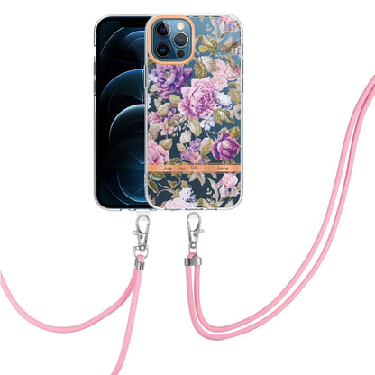 Flowers Series TPU Phone Case with Lanyard, For iPhone 11, For iPhone 11 Pro Max, For iPhone 12 Pro Max, For iPhone 12, For iPhone 13, For iPhone 13 mini, For iPhone 13 Pro, For iPhone 13 Pro Max