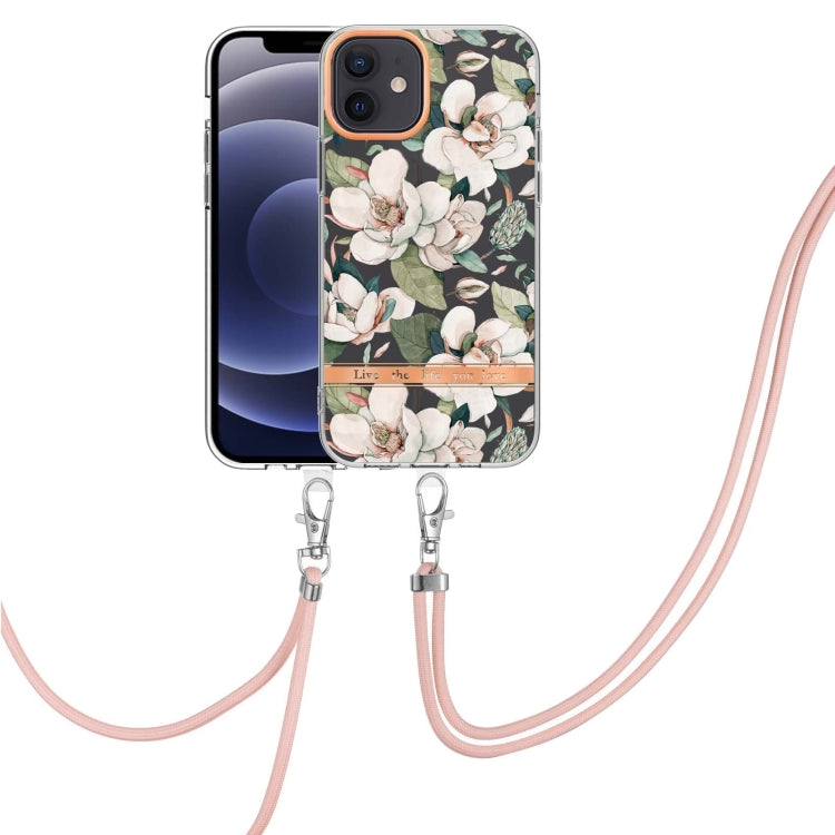 Flowers Series TPU Phone Case with Lanyard, For iPhone 11, For iPhone 11 Pro Max, For iPhone 12 Pro Max, For iPhone 12, For iPhone 13, For iPhone 13 mini, For iPhone 13 Pro, For iPhone 13 Pro Max
