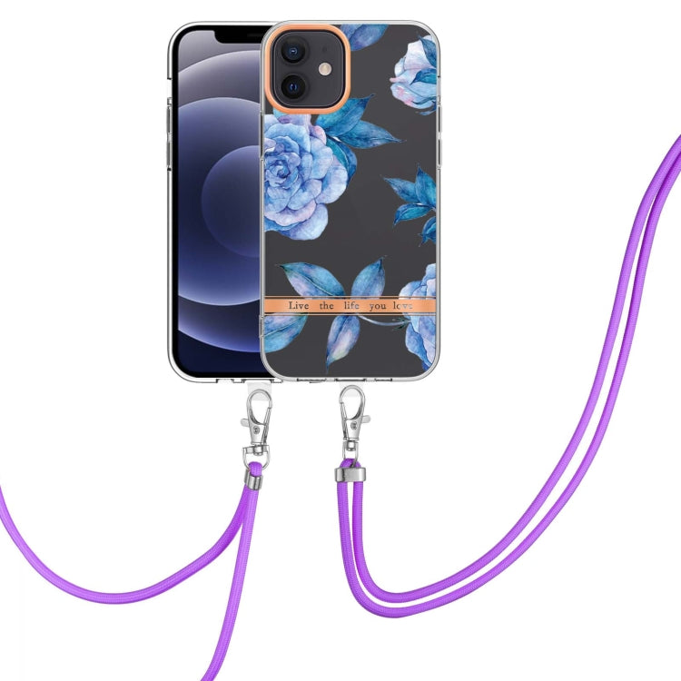 Flowers Series TPU Phone Case with Lanyard, For iPhone 11, For iPhone 11 Pro Max, For iPhone 12 Pro Max, For iPhone 12, For iPhone 13, For iPhone 13 mini, For iPhone 13 Pro, For iPhone 13 Pro Max