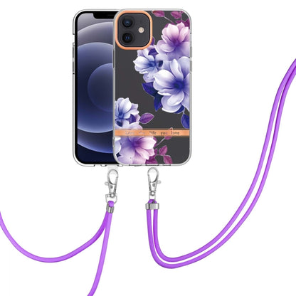 Flowers Series TPU Phone Case with Lanyard, For iPhone 11, For iPhone 11 Pro Max, For iPhone 12 Pro Max, For iPhone 12, For iPhone 13, For iPhone 13 mini, For iPhone 13 Pro, For iPhone 13 Pro Max