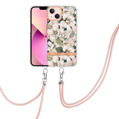 Flowers Series TPU Phone Case with Lanyard, For iPhone 11, For iPhone 11 Pro Max, For iPhone 12 Pro Max, For iPhone 12, For iPhone 13, For iPhone 13 mini, For iPhone 13 Pro, For iPhone 13 Pro Max