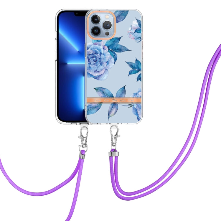 Flowers Series TPU Phone Case with Lanyard, For iPhone 11, For iPhone 11 Pro Max, For iPhone 12 Pro Max, For iPhone 12, For iPhone 13, For iPhone 13 mini, For iPhone 13 Pro, For iPhone 13 Pro Max