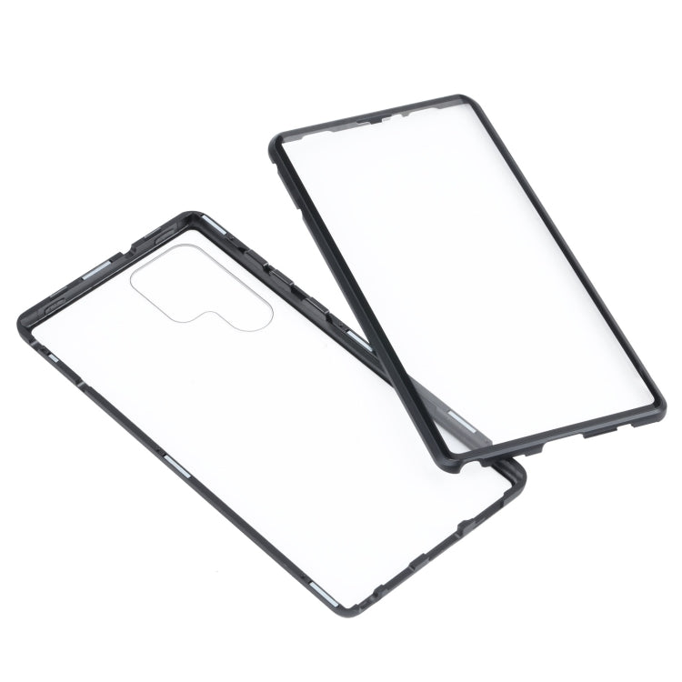 HD Magnetic Metal Tempered Glass Phone Case, For Samsung Galaxy S22 Ultra 5G