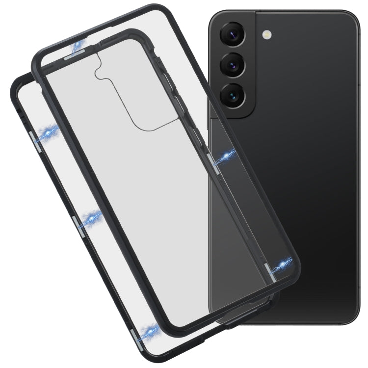 HD Magnetic Metal Tempered Glass Phone Case, For Samsung Galaxy S21 FE 5G