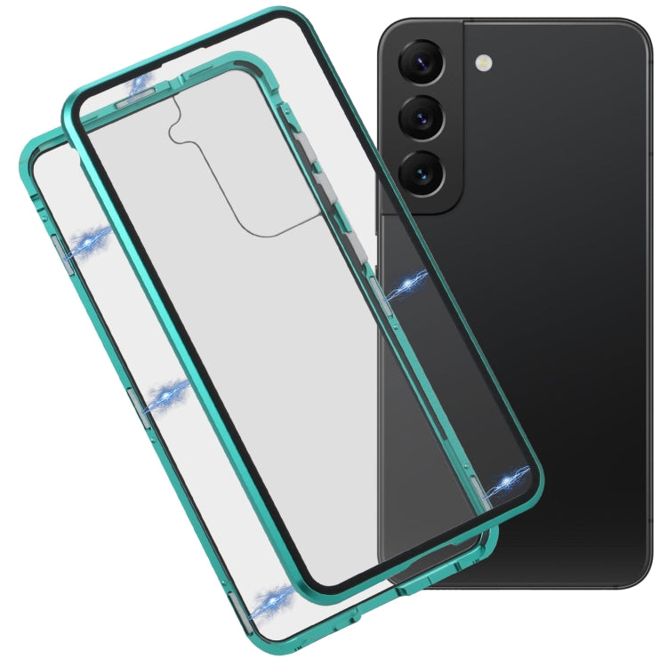 HD Magnetic Metal Tempered Glass Phone Case, For Samsung Galaxy S21 FE 5G