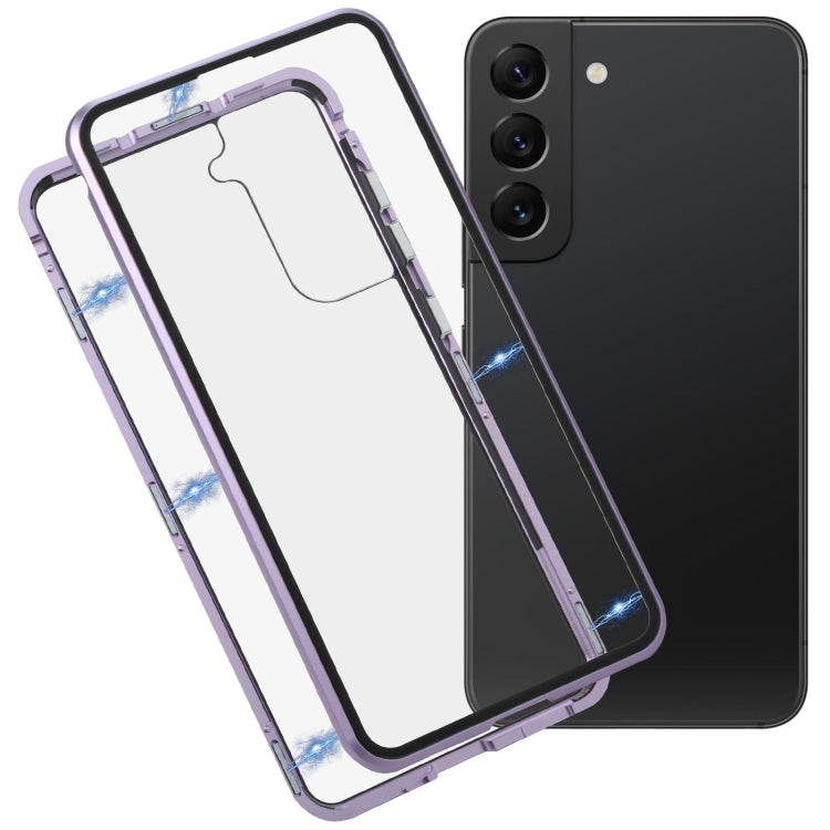 HD Magnetic Metal Tempered Glass Phone Case, For Samsung Galaxy S21 FE 5G