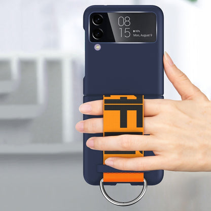 Wrist Strap Skin Feel Frosted PC Phone Case, For Samsung Galaxy Z Flip3 5G