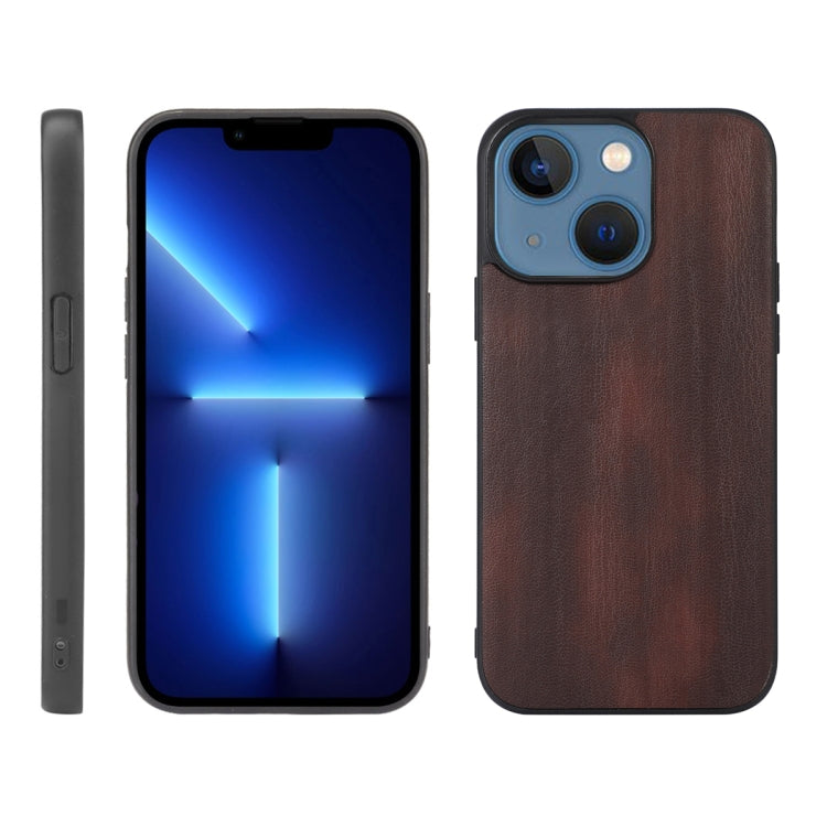 Yellow Cow Texture PU Phone Case, For iPhone 13, For iPhone 13 Pro, For iPhone 13 Pro Max