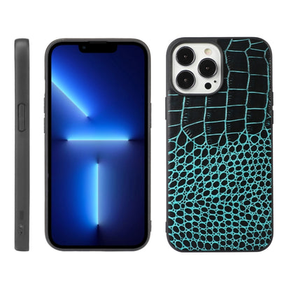 Crocodile Top Layer Cowhide Leather Case, For iPhone 13, For iPhone 13 Pro, For iPhone 13 Pro Max