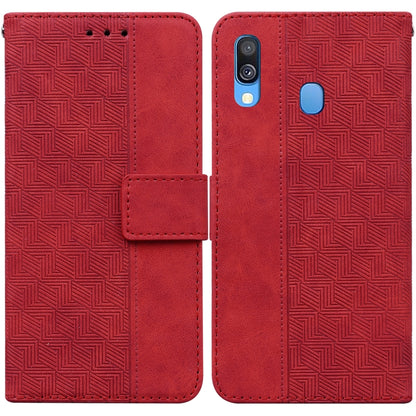 Geometric Embossed Leather Phone Case, For Samsung Galaxy A33 5G, For Samsung Galaxy A40, For Samsung Galaxy A50 / A30s / A50s, For Samsung Galaxy A53 5G, For Samsung Galaxy A70 / A70s, For Samsung Galaxy A73 5G, For Samsung Galaxy M30s / M21          ...