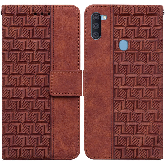Geometric Embossed Leather Phone Case, For Samsung Galaxy A11 / M11 EU Version, For Samsung Galaxy A41, For Samsung Galaxy A02s 164.2mm US Version, For Samsung Galaxy A02s 166.5mm EU Version, For Samsung Galaxy A03s 164.2mm US Version